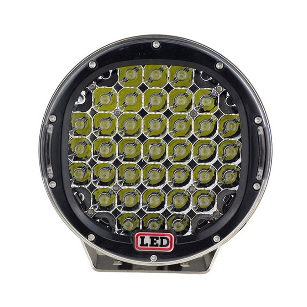 9 Inch Round 37 LED 185W Off-Road Spot Work Light Vehicle Light Set Of 2 - Black